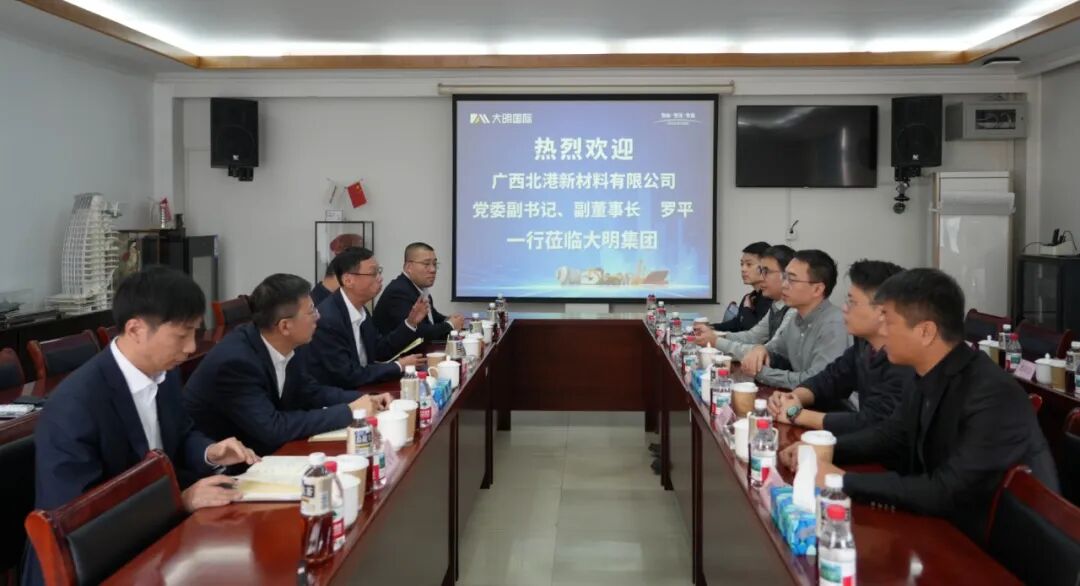 北港新材料副董事长、总经理罗平一行来访大明